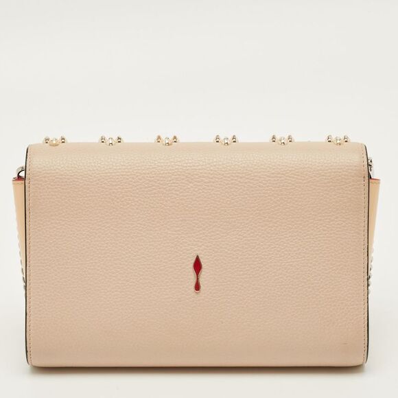 Christian Louboutin Paloma Embellished Leather And Patent Leather Chain Clutch - Picture 4 of 7